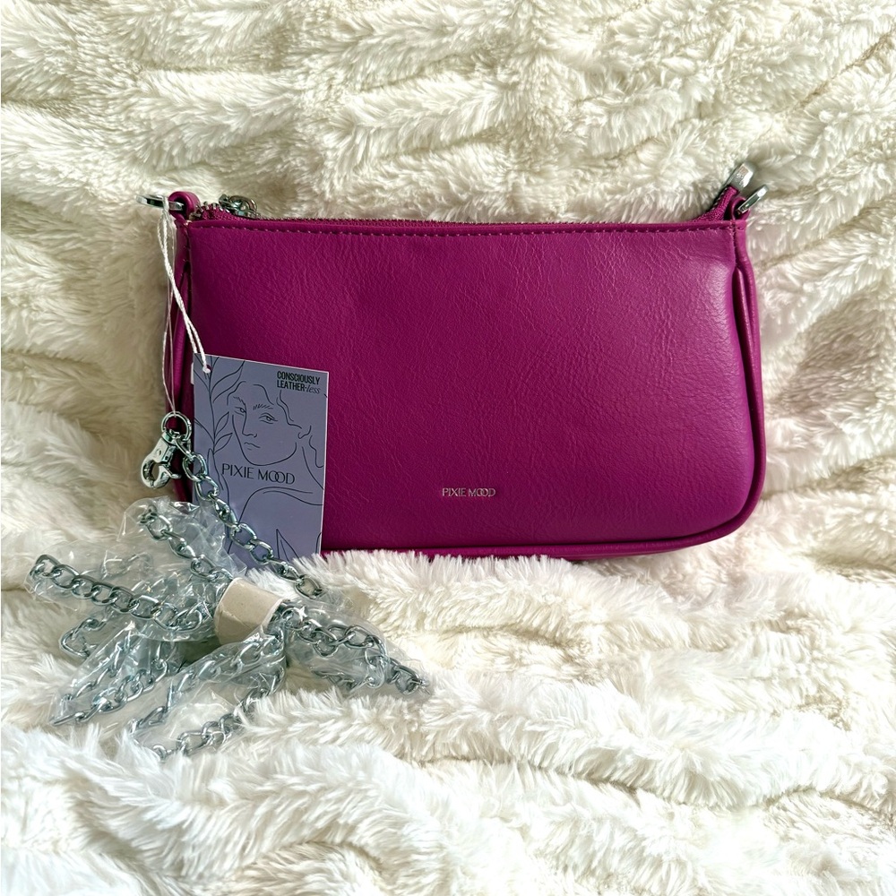 NWT Pixie Mood Francine Chain Crossbody Bag in Magenta
